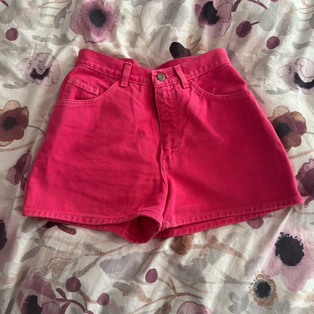 Women's Pink Denim Shorts
